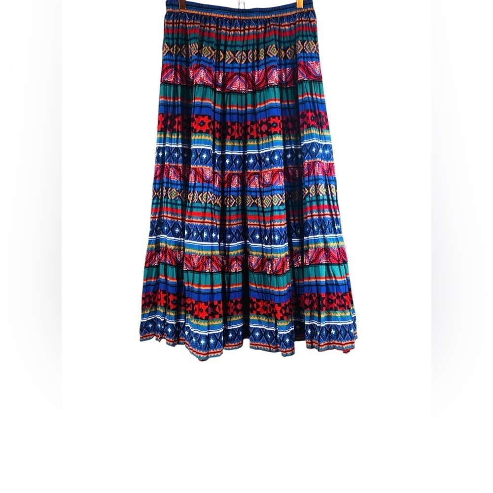 Vintage Circle T Marilyn Lenox Maxi Skirt Womens M Southwestern Native Cowgirl